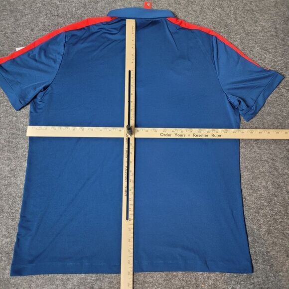 Redvanly Evans Golf Polo Mens Size Xl Purepoly Tech  Admiral Blue Red New - Picture 6 of 11